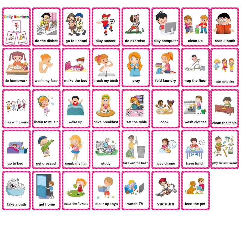 Communication Cards — Daily Routines