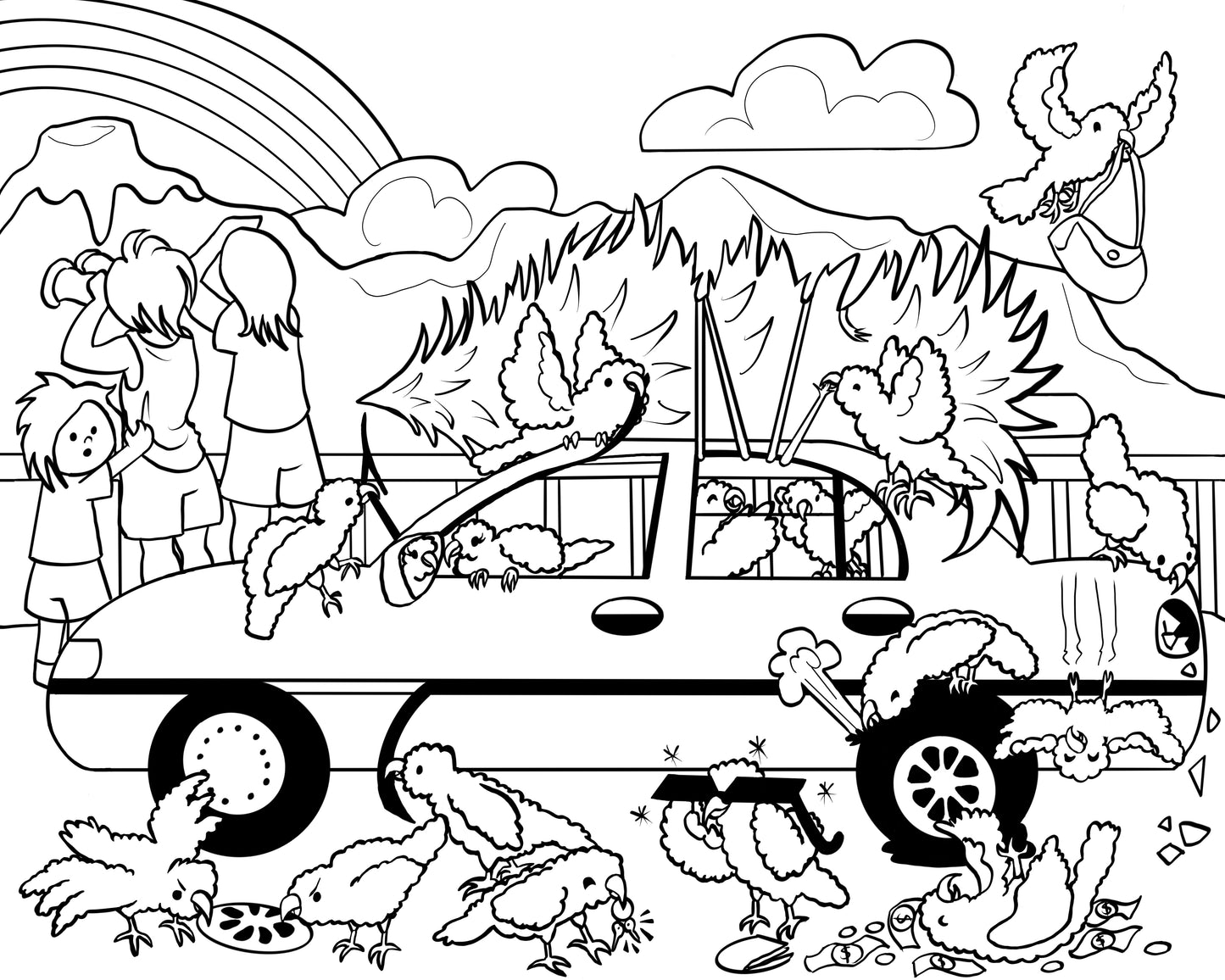 Colour-In Christmas Card — By Artist Delusions of Glamour