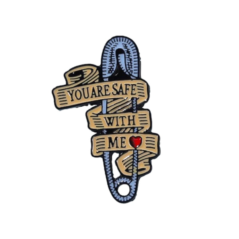 Pin — 'You Are Safe With Me' banner