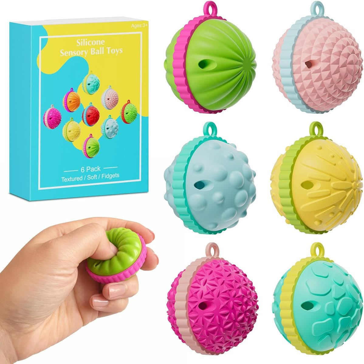 Keychain Fidget Squeeze Balls