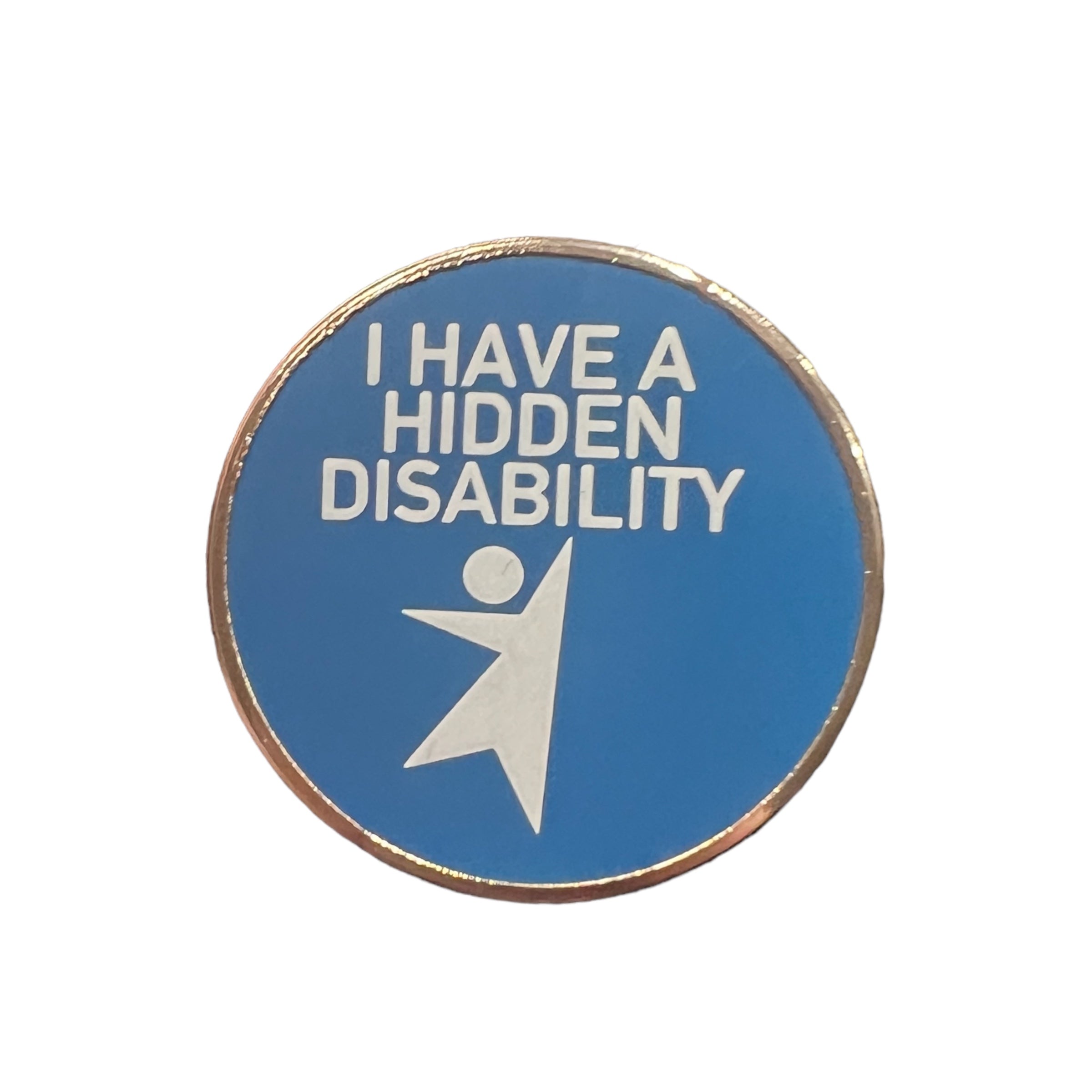 Disability Pin Pin — ‘I have a hidden disability’ (blue) – Kylee & Co