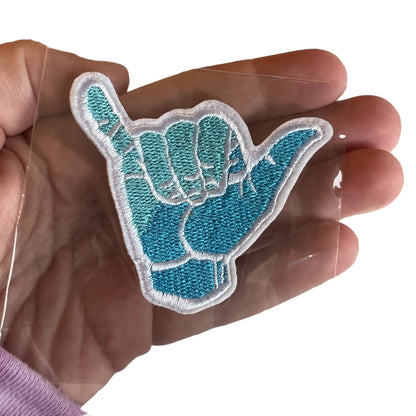 NZSL Motif, Iron On Appliqué Patch - Sea Blue