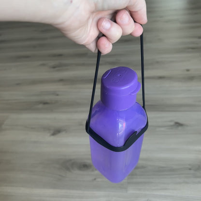 Silicone Drink Carrier Strap with Straw