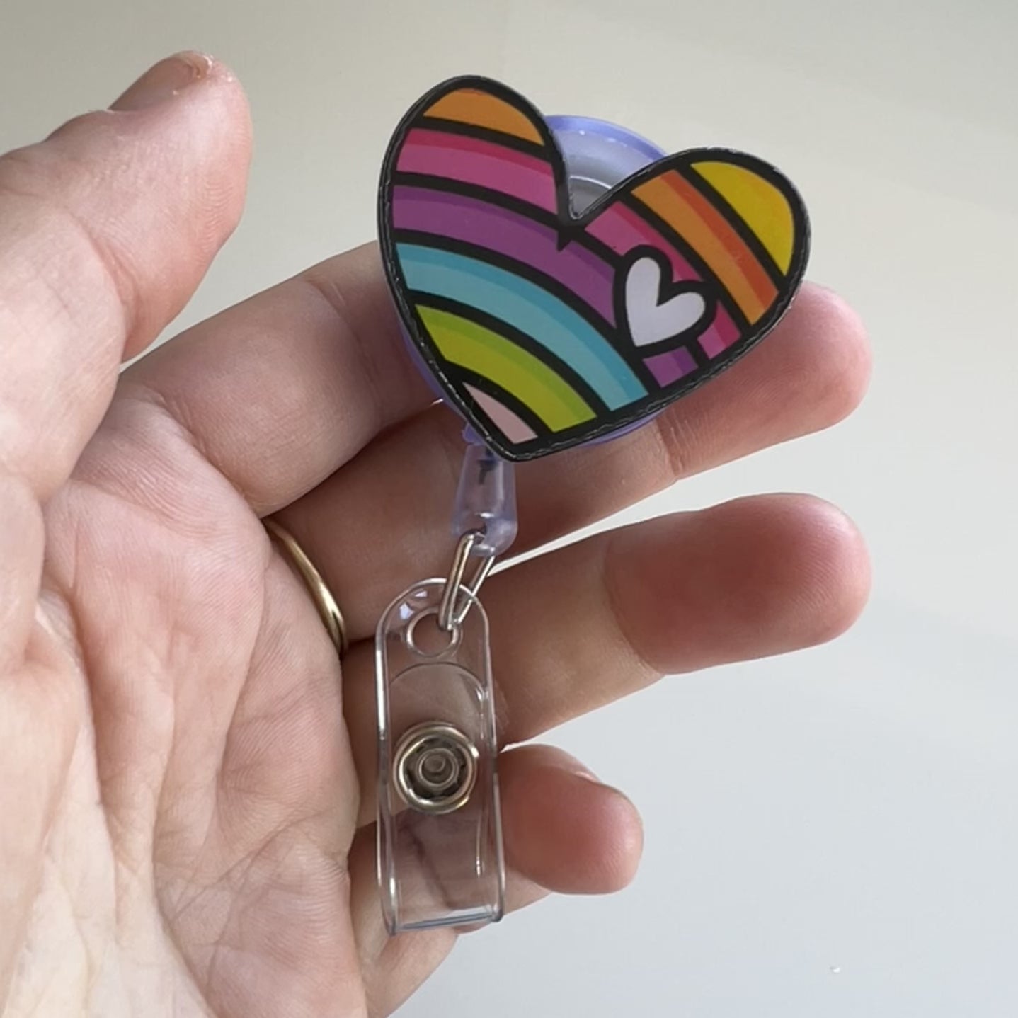Badge Reel Card Holder Lanyard Nurse Teacher Counselor LGBTQ Pride