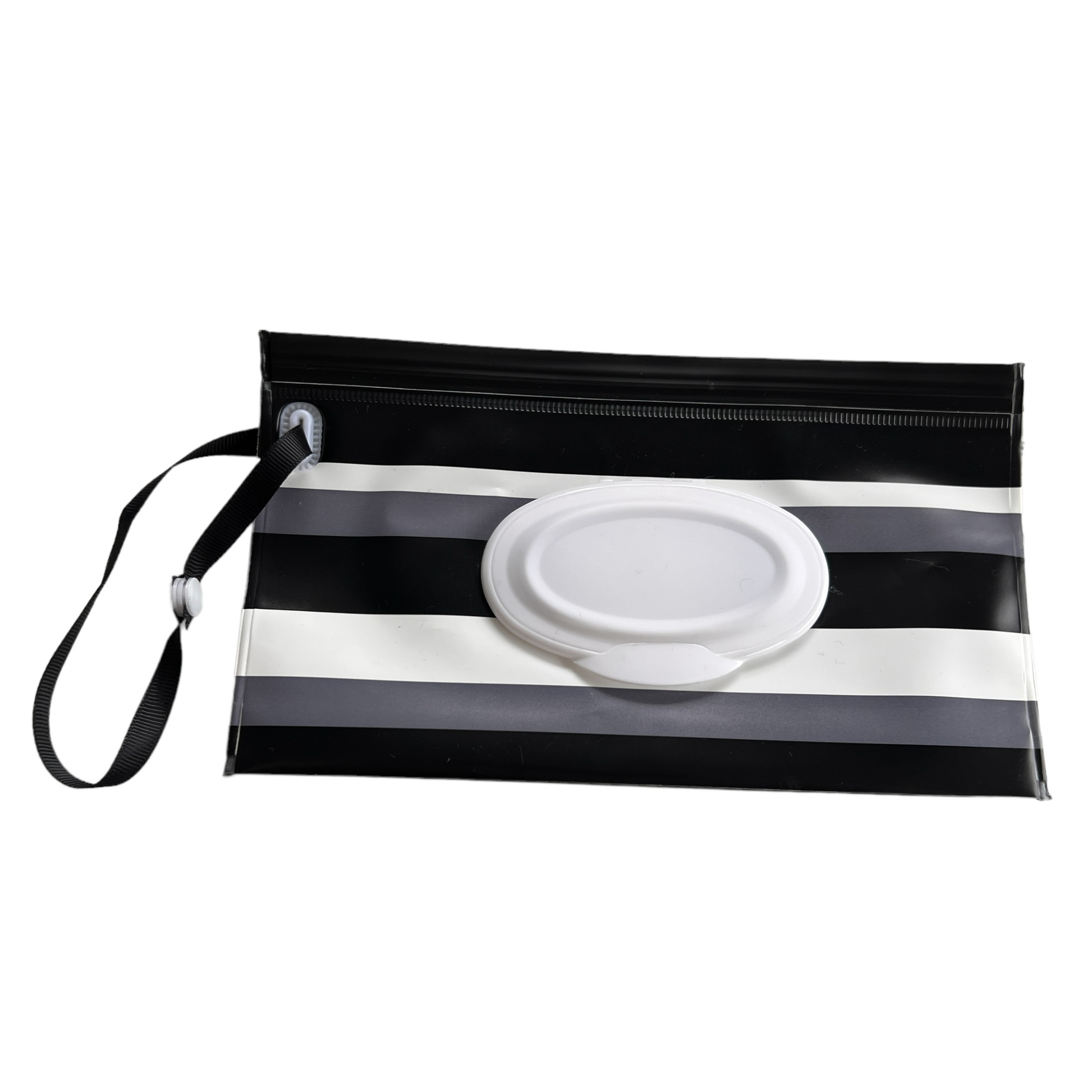 Wet Wipes Travel Potable (Could be called Reusable Wet Wipe Bag — Large Travel Pouches SPIRIT SPARKPLUGS Stripes Black + White 