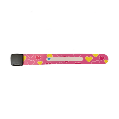 Reusable Safety Wrist Band  SPIRIT SPARKPLUGS Pink Heart  