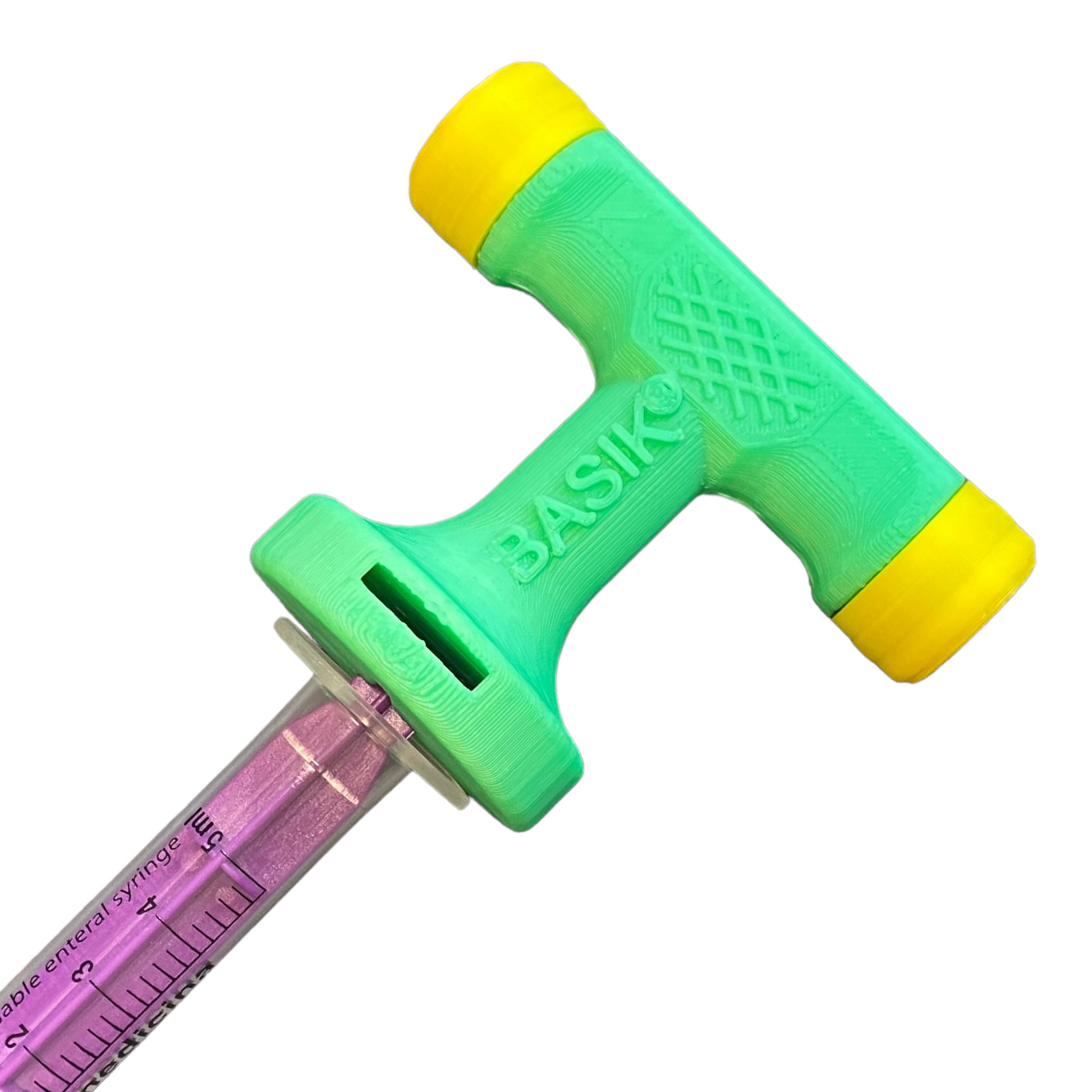 📏🏷️ Basik Ez-Handle for Syringes  SPIRIT SPARKPLUGS Small Green 