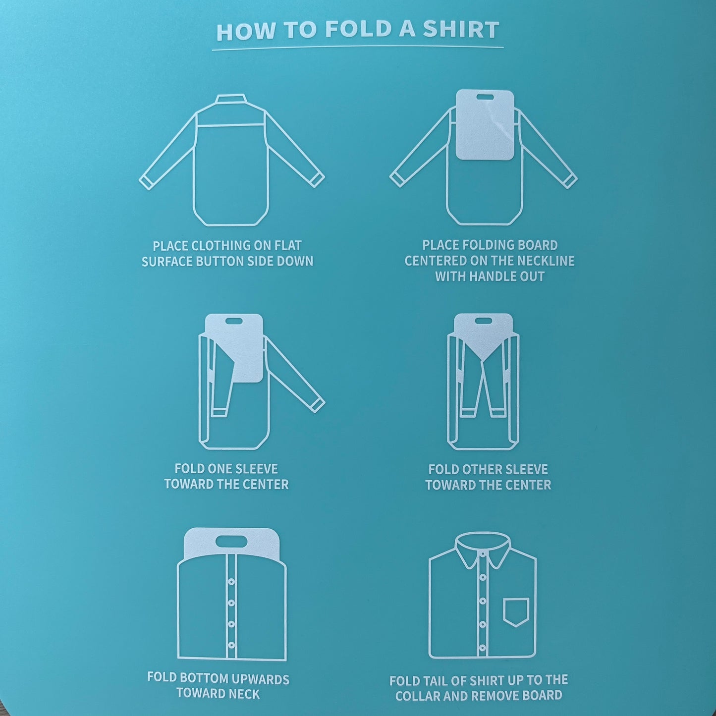 Clothes Folding Board  SPIRIT SPARKPLUGS Teal  