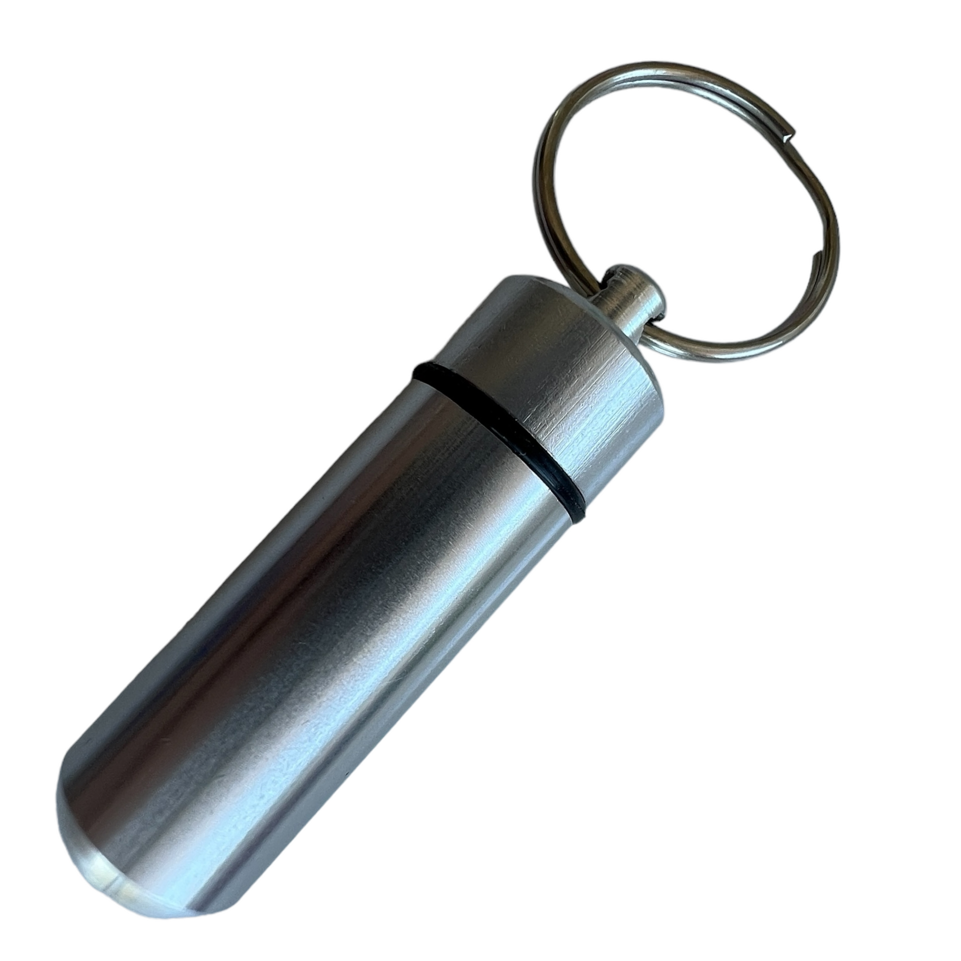 Keyring — Waterproof Aluminium Pill Box Medical SPIRIT SPARKPLUGS Silver  