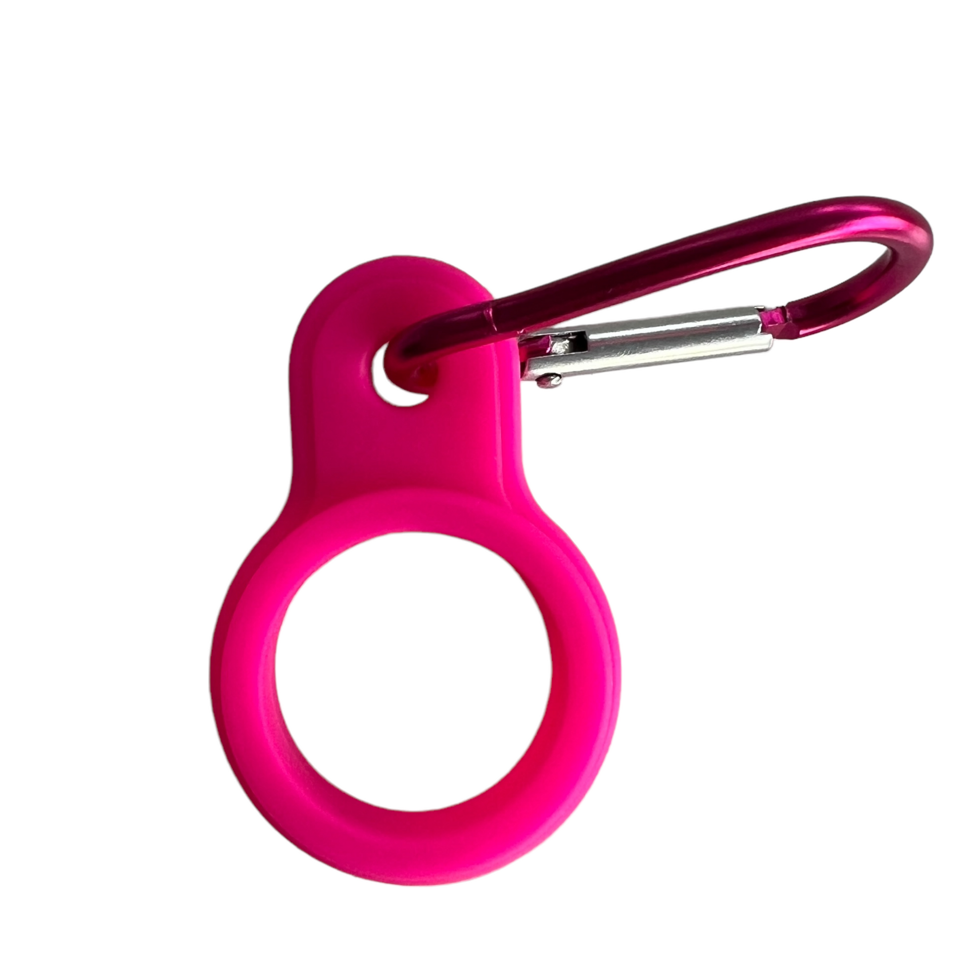 🍦✝️🤳🏼 Silicone Carabiner Bottle Holder  SPIRIT SPARKPLUGS Hot Pink  