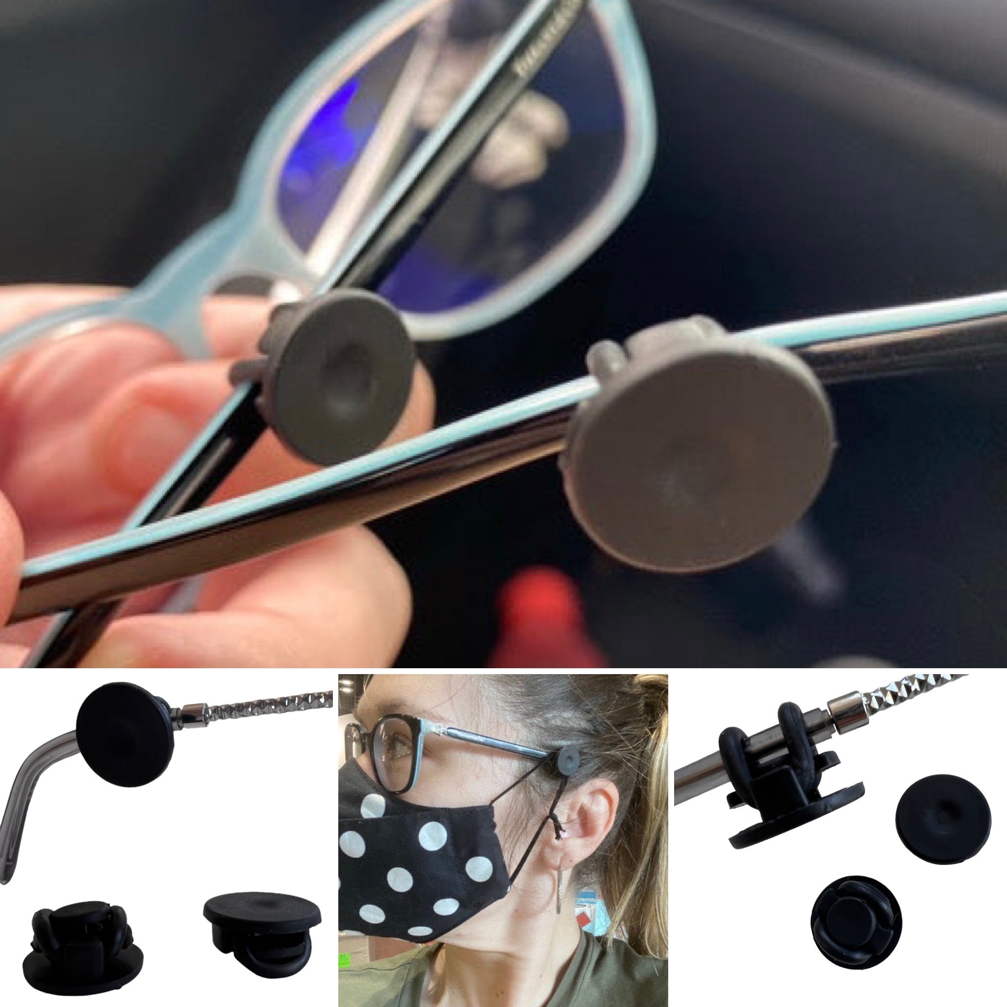 Button Mask Glasses Button — Mask Accessory – Kylee & Co