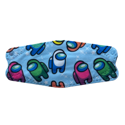 Three Panel Disposable Kids Masks Characters Masks SPIRIT SPARKPLUGS Spaceman  