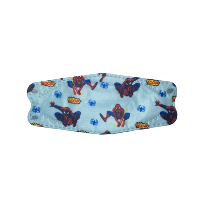 Three Panel Disposable Kids Masks Superhero Masks SPIRIT SPARKPLUGS Sky Blue Spiderman  