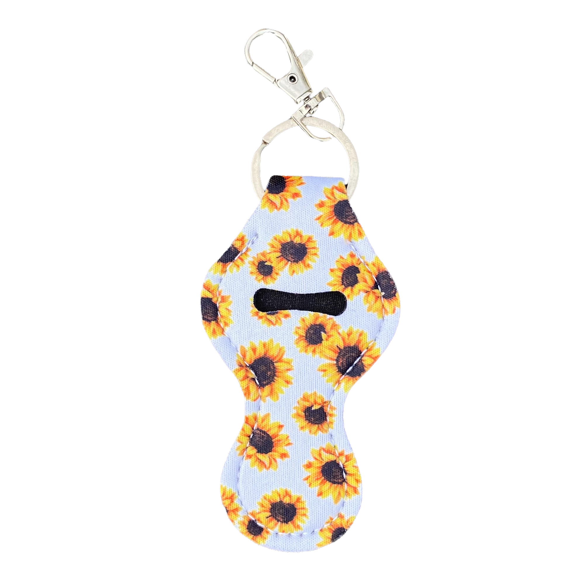 Keyring — Lipstick/Chapstick Holder Keychains SPIRIT SPARKPLUGS White Sunflower  