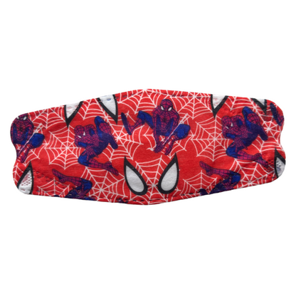 Three Panel Disposable Kids Masks Superhero Masks SPIRIT SPARKPLUGS Red Spiderman  