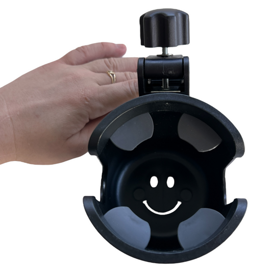 🍦Large Capacity Cup Holder  SPIRIT SPARKPLUGS Black Smily Face 