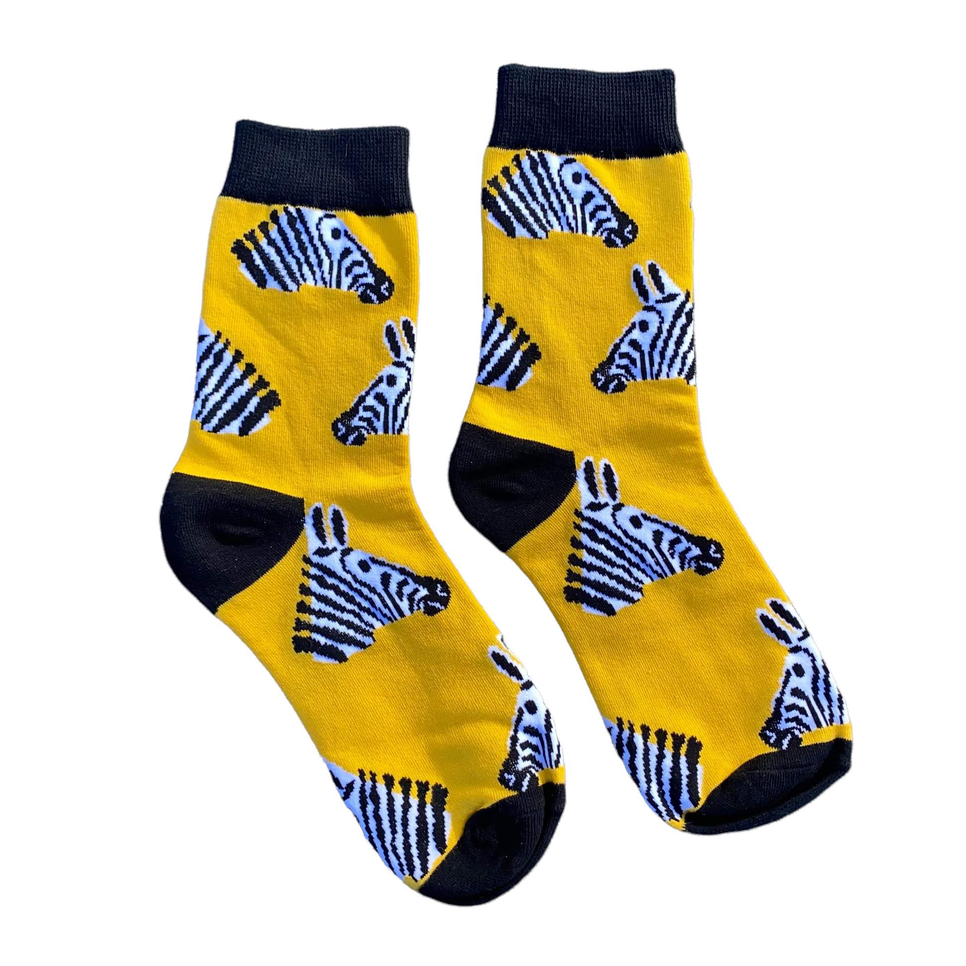 Socks — Zebra  SPIRIT SPARKPLUGS Yellow  