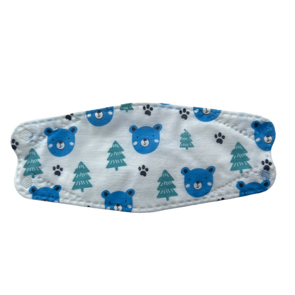 Three Panel Disposable Kids Masks Characters Masks SPIRIT SPARKPLUGS Blue Bears  