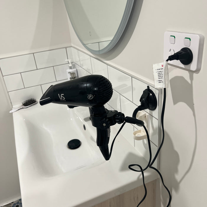 Suction On Portable Hair Dryer Holder