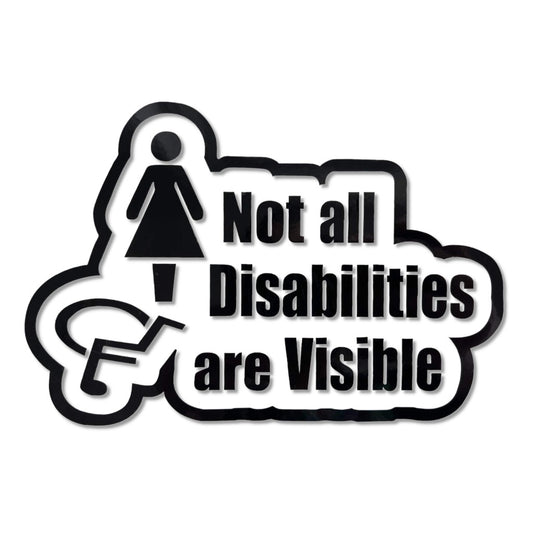 Sticker — Not all disabilities are visible  SPIRIT SPARKPLUGS Black  