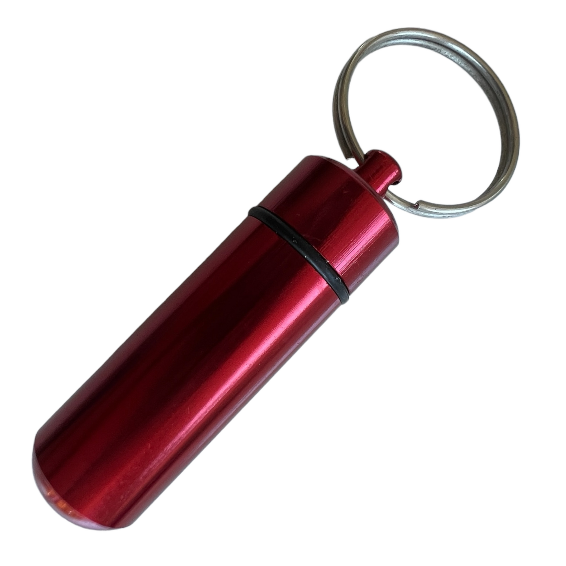 Keyring — Waterproof Aluminium Pill Box Medical SPIRIT SPARKPLUGS Red  