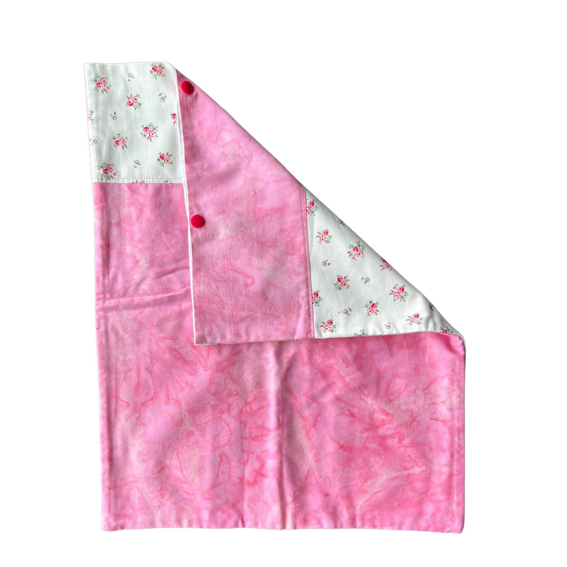 Reusable Cotton Nappy Bags  Splash Quilting Pink and Roses  