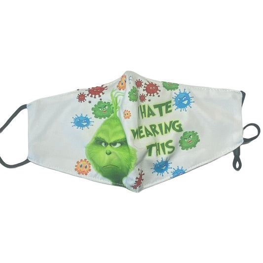 Kids Reusable Fabric Mask — Dr Seuss Mask SPIRIT SPARKPLUGS I Hate Wearing This' Grinch Mask  