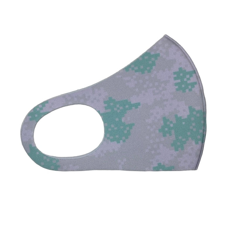 Adult Neoprene Reusable Mask - Pixel Masks SPIRIT SPARKPLUGS Green  