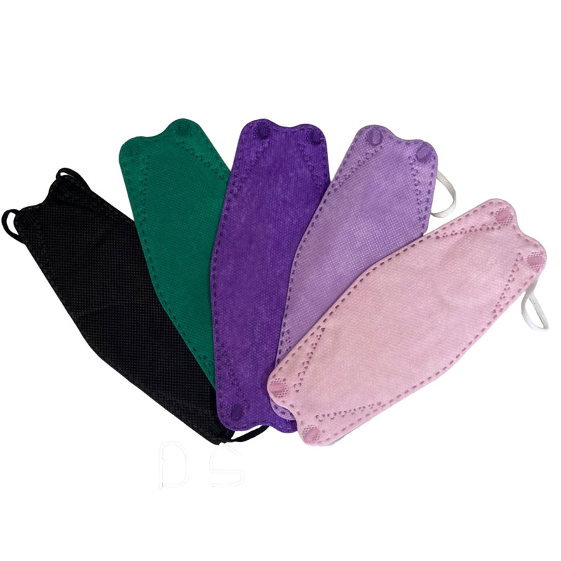 Three Panel Disposable Kids Masks Colored