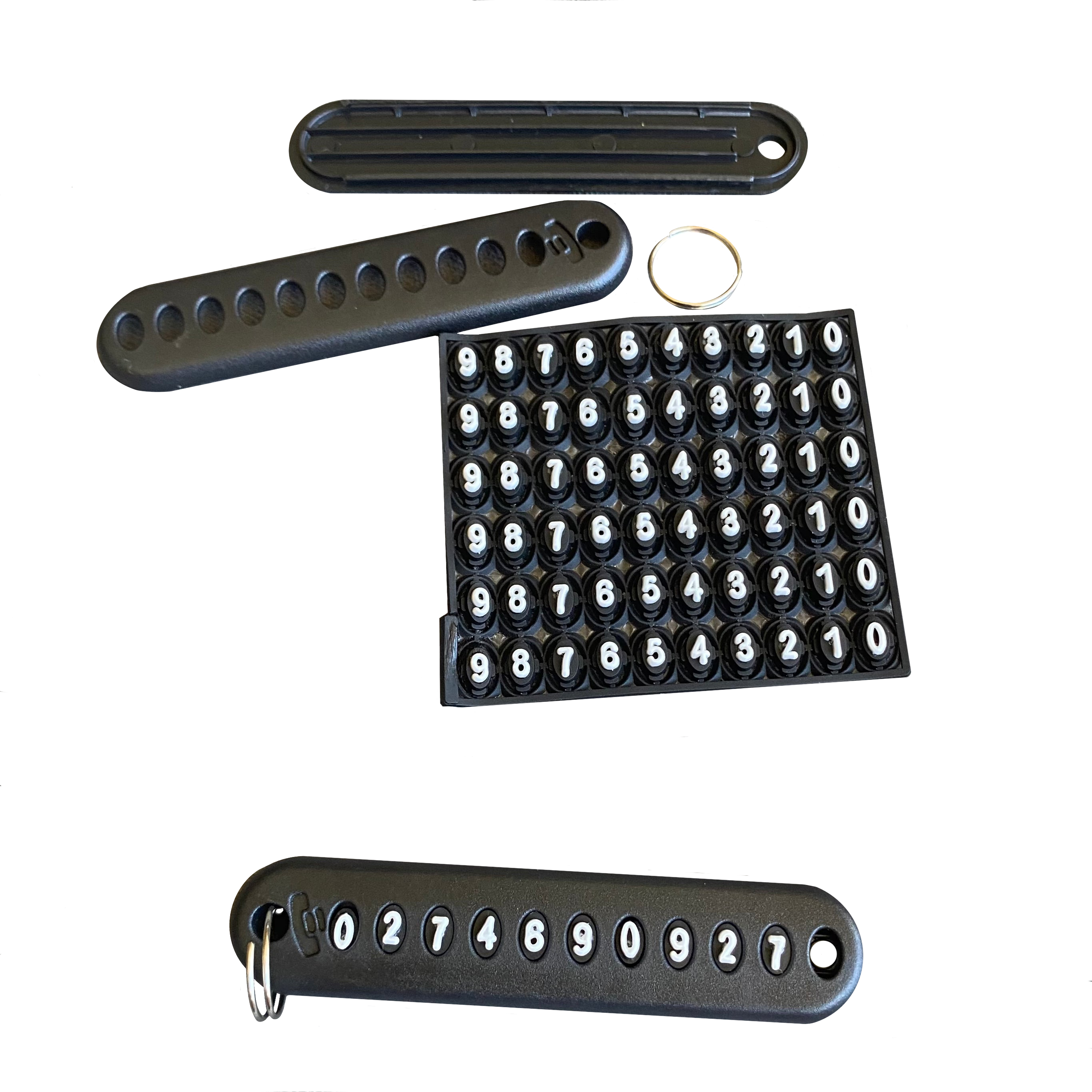 Clicky Rings Number Keyring — Phone Number – Kylee & Co
